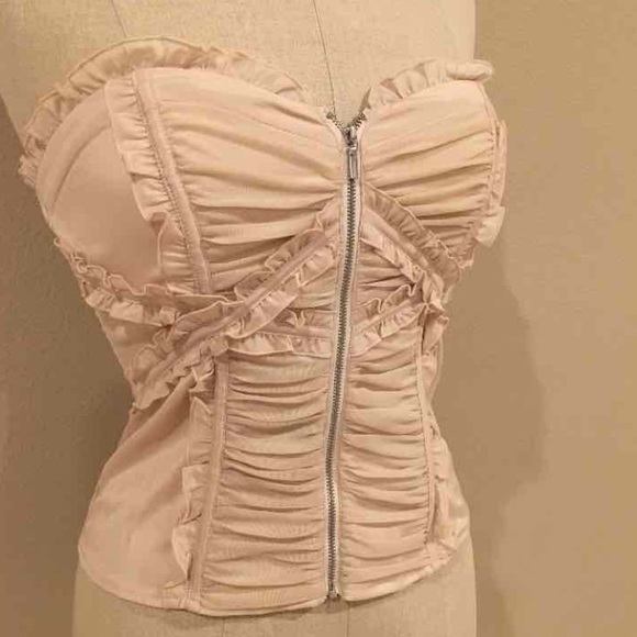 Bebe ruffle corset top