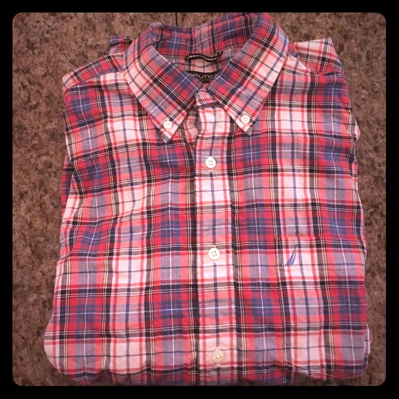 Nautica Plaid Button Down Shirt