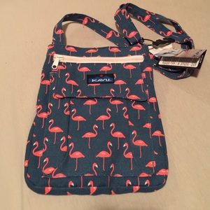 Kavu cross body purse- flamingo print