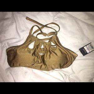 Gold Halter Bikini Top✨✨✨