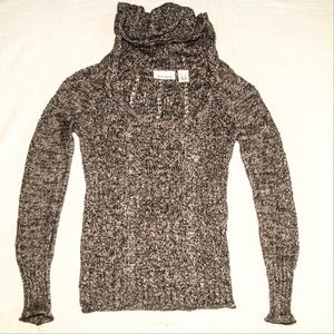 DKNY Hooded Cable Knit Sweater