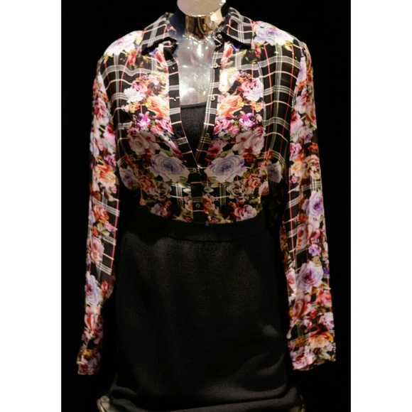 Nicole Miller Floral Top - Picture 2 of 2