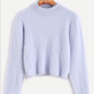 baby blue stretchy sweater
