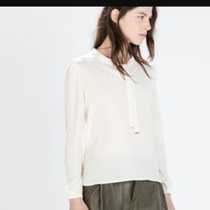 Zara pussy bow blouse