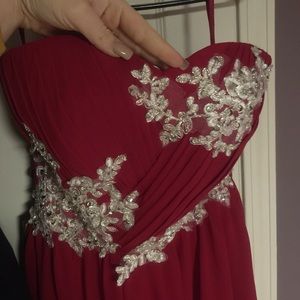 red formal dress