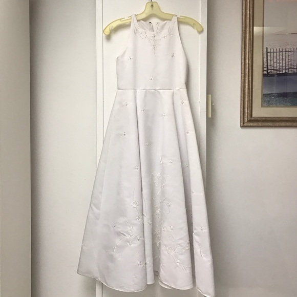 White floral gown