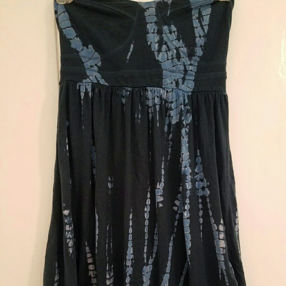 Blue Roxy Strapless Dress - Picture 2 of 2