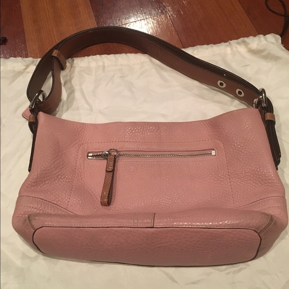 Light Pink Grain Leather Coach Bag