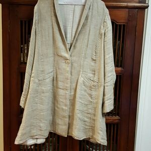 100 l% organic linen jacket