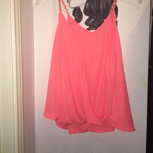 Orange Summer top perfect for brunches never worn