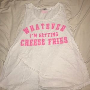 Whatever I'm Getting Cheese Fries muscle shirt