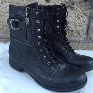 Black ankle boots.