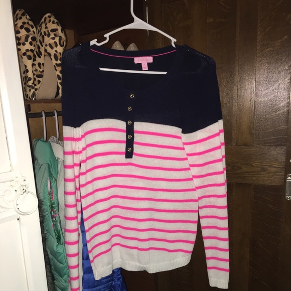 Lilly Pulitzer Pink Stripe Sweater 🌸 NWOT