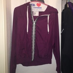 Zine purple rain zip up with Aztec zipper design