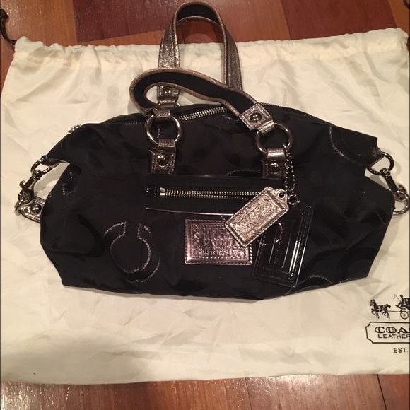 Black & Silver Coach Bag