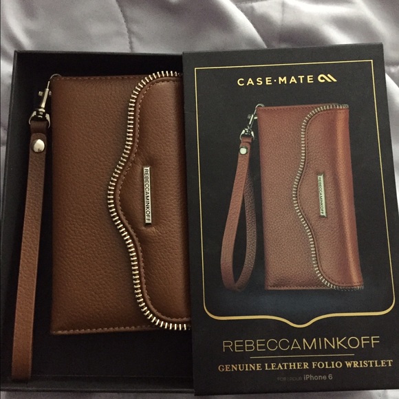 Rebecca Minkoff leather iPhone wristlet