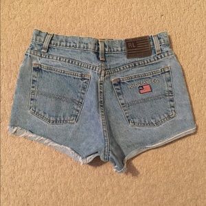 High Waisted Polo Jean Shorts