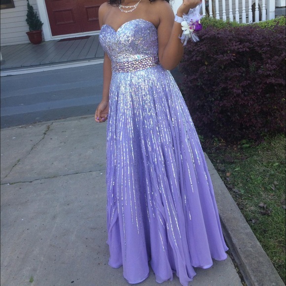 Sherri hill lilac prom dress