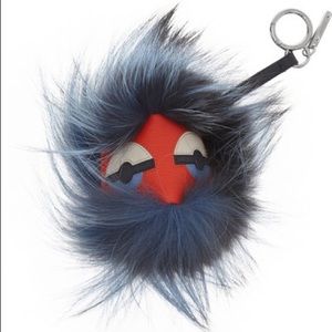 💥FENDI BLUE SILVER FOX MONSTER BAG CHARM💥