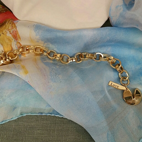 🍭18KT GP WISH Luck Fortune cookie bracelet🍭