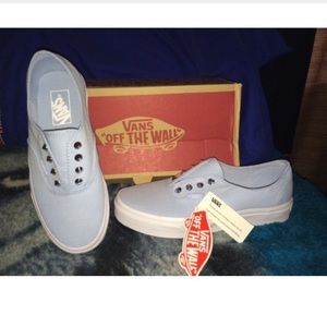 vans slip on light blue