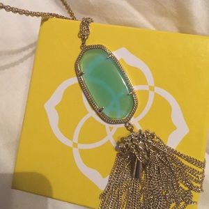 Mint green Kendra scott necklace