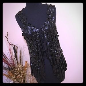Alberto Makali Fringe Vest
