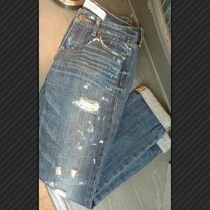 Abercrombie paint splatter jeans