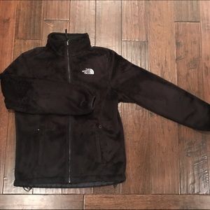 Black North Face fuzzy jacket | Medium