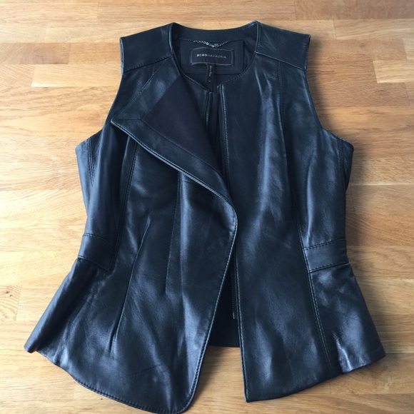 BCBG MAXAZRIA leather vest