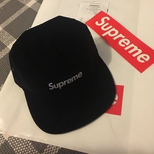 Supreme Black Corduroy Hat NWT