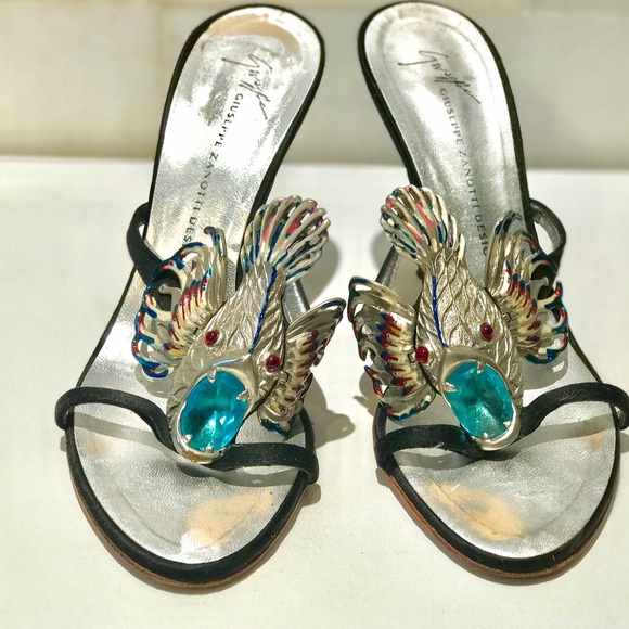 Giuseppe Zanotti Rare Metal - Blue Cristal sandals