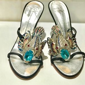 Giuseppe Zanotti Rare Metal - Blue Cristal sandals