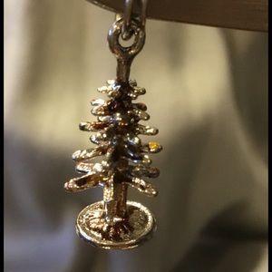 Silver Pine Tree Charm