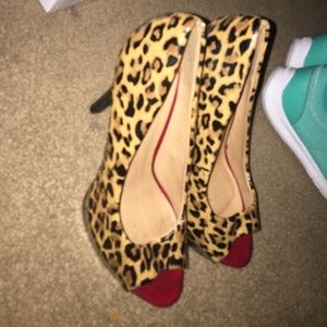 Leopard print heels