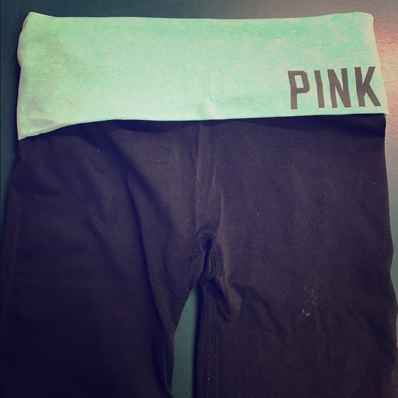 PINK crop yoga pants.