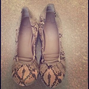 J. Litvack Snakeskin Print Ballet Flats. Sz. 8.5