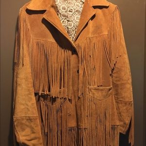 Suede, fringed jacket