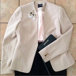 The Limited Nude Collarless Blazer