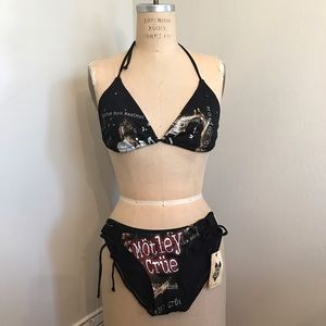 Vin T bikini Motley Crue made from concert tshirt