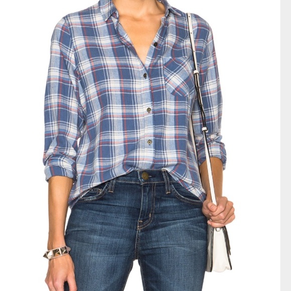 Current Elliot plaid button down NWT - Picture 3 of 5