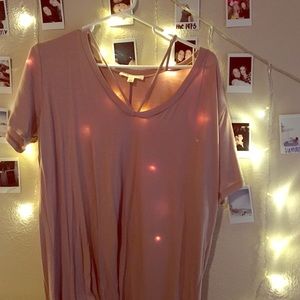 mauve t shirt dress