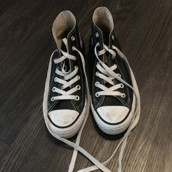 Leather Converse High Tops