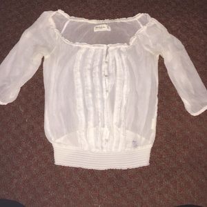 Abercrombie and Fitch white blouse
