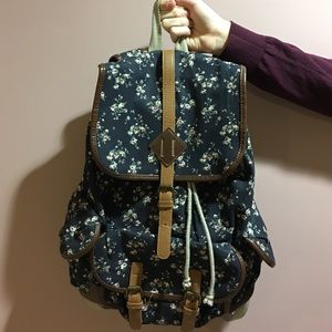 Floral Mudd Canvas Backpack