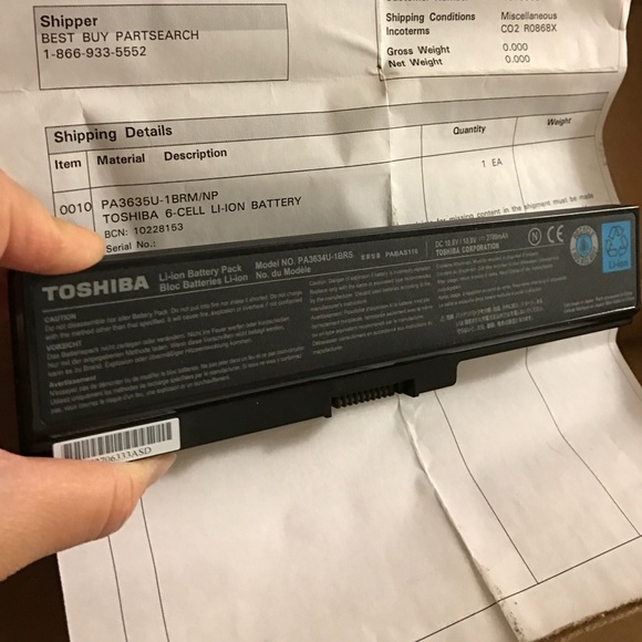 Toshiba 6cell li-ion laptop Battery NEW!!!