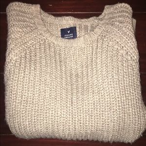 American Eagle Brown Knit Sweater