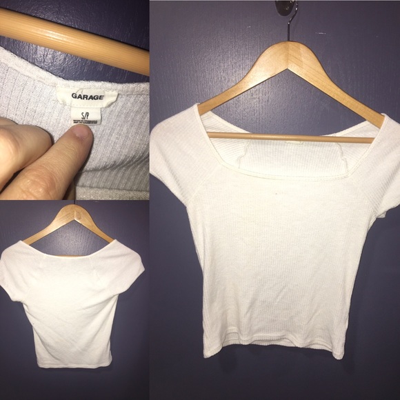 White crop shirt