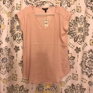 Express short sleeve light pink shirt