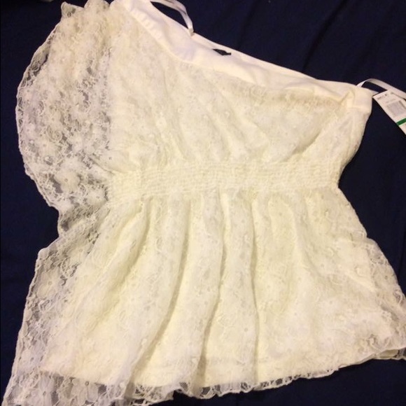 White Lace Off Shoulder Top